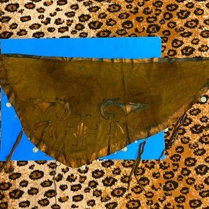 NATIVE AMERICAN HANDPAINTED SUEDE SCARF/BELT/BANDANA
